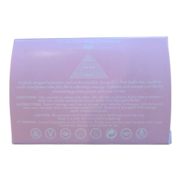 Spongelle NIB Florica Jude Rose Body Buffer Dual Acting Exfoliating 30+ Washes - Picture 3 of 5